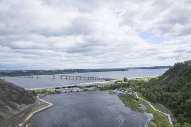 Kanada 'daki Montmorency Şelalesinin güzel manzarası