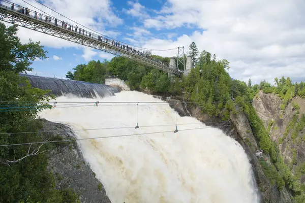 Schöne Aussicht Auf Den Montmorency Wasserfall Kanada — Stockfoto