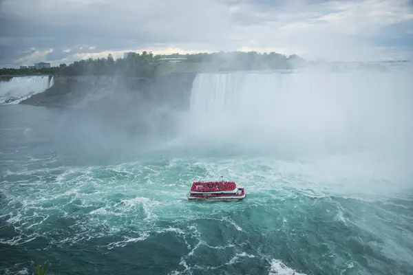 Pemandangan Indah Dari Air Terjun Niagara Kanada Stok Lukisan  