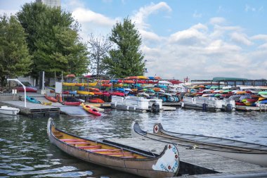 Toronto Merkez Limanı 'nın Toronto, Kanada' daki güzel manzarası