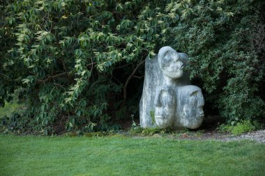 Vancouver, Kanada 'daki VanDusen Botanik Bahçesinin güzel manzarası