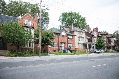 Toronto, Kanada 'daki evlerin güzel manzarası