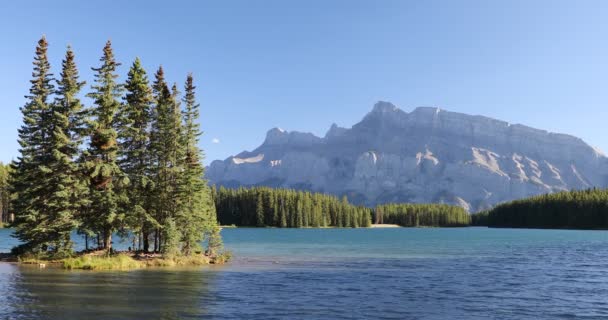 Bela Vista Two Jake Lake Banff National Park Canadá — Vídeo de Stock