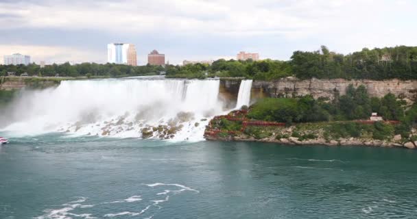 Vacker Utsikt Över Niagarafallen Kanada — Stockvideo