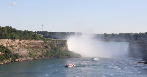 Prachtig Uitzicht Niagara Watervallen Canada — Stockvideo