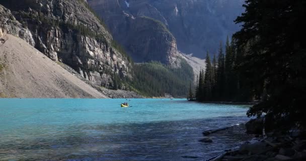 Schöne Aussicht Auf Den Moränensee Banff Nationalpark Kanada — Stockvideo