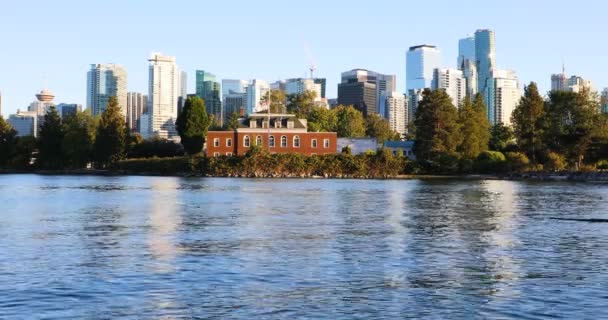 Hermosa Vista Bahía Vancouver Vancouver Canadá — Vídeos de Stock