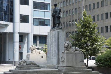 Toronto, Kanada 'daki heykelin güzel manzarası