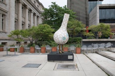 Toronto, Kanada 'daki güzel sokak sanat ve anıt manzarası