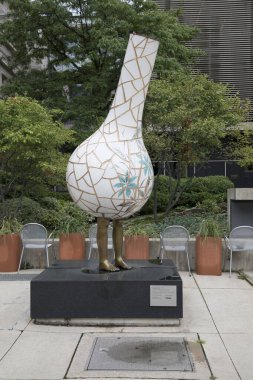 Toronto, Kanada 'daki güzel sokak sanat ve anıt manzarası
