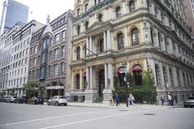 Eski Montreal Kanada sokaklarının güzel manzarası