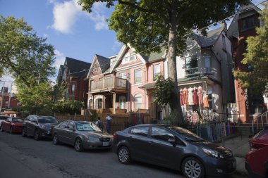 Toronto, Kanada 'daki Kensington Pazarı' nın güzel manzarası