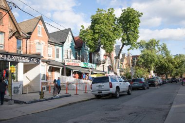 Toronto, Kanada 'daki Kensington Pazarı' nın güzel manzarası