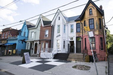 Toronto, Kanada 'daki Kensington Pazarı' nın güzel manzarası