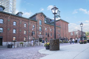 Toronto, Kanada 'daki Damıtma Bölgesi' nin güzel manzarası