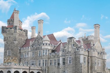 Toronto, Kanada 'daki Casa Loma şatosunun güzel manzarası
