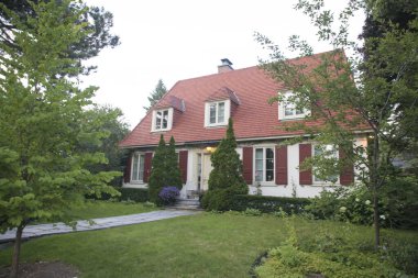 Montreal, Kanada 'daki Plateau-Mont-Royal sokaklarının güzel manzarası