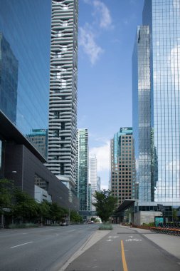 Toronto, Kanada 'da güzel bir cadde manzarası