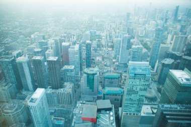 Toronto, Kanada şehir merkezinin güzel hava manzarası
