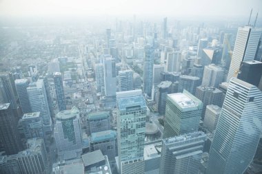 Kanada Toronto 'daki Rogers Center ve CN Tower' ın güzel manzarası