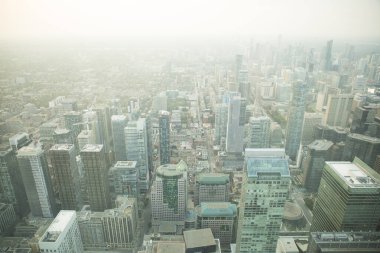 Toronto, Kanada şehir merkezinin güzel hava manzarası
