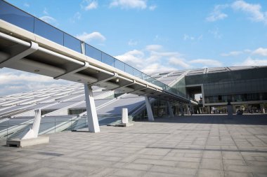 İskenderiye, Mısır 'daki İskenderiye Kütüphanesi' nin güzel manzarası