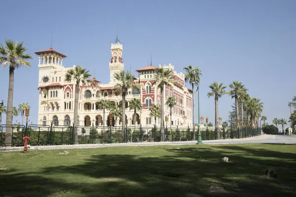 Pemandangan Istana Montaza Alexandria Mesir Stok Foto