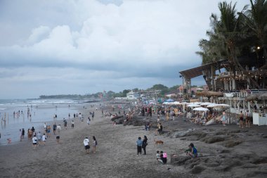 Endonezya 'nın Bali Adası' ndaki güzel Canggu Sahili manzarası