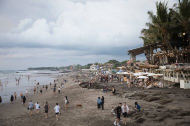 Endonezya 'nın Bali Adası' ndaki güzel Canggu Sahili manzarası