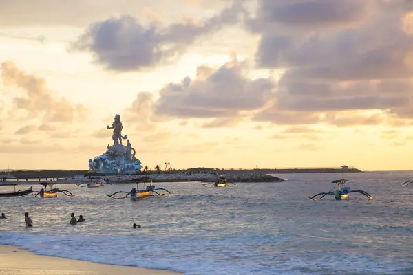 stock image Statue of Varuna in Pantai Jerman Beach in Kuta, Bali Island, Indonesia