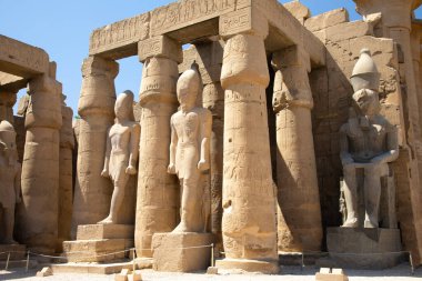 Luxor, Mısır 'daki antik Luxor Tapınağı' nın güzel manzarası