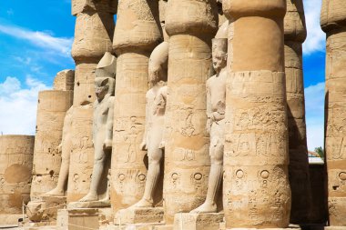 Luxor, Mısır 'daki antik Luxor Tapınağı' nın güzel manzarası