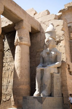 Luxor, Mısır 'daki antik Luxor Tapınağı' nın güzel manzarası