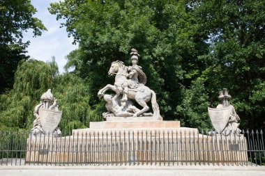 Beautiful view of the sculptures in the Royal Lazienki Park in Warsaw, Poland clipart