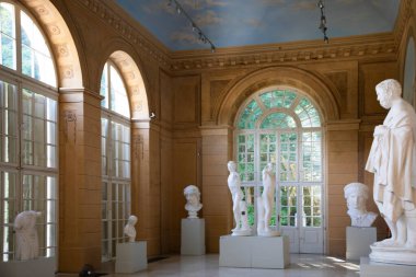 Beautiful view of the interior of the Old Orangery of the Royal Lazienki Park in Warsaw, Poland clipart