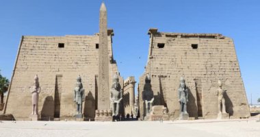 Luxor, Mısır 'daki antik Luxor Tapınağı' nın güzel manzarası