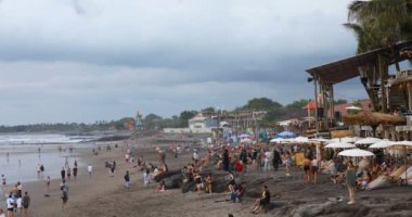 Endonezya 'nın Bali Adası' ndaki güzel Canggu Sahili manzarası