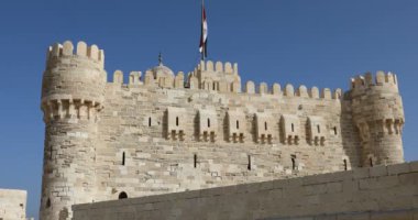 İskenderiye, Mısır 'daki Qaitbay Kalesi manzarası