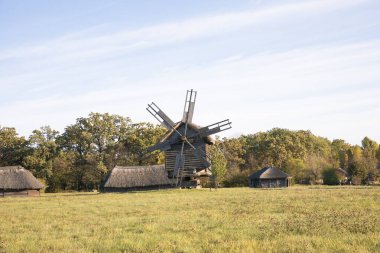 Ukrayna 'nın başkenti Kyiv' deki Pirogiv Ulusal Müzesi 'nin güzel manzarası
