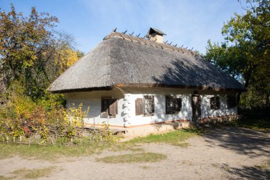Ukrayna 'nın başkenti Kyiv' deki Pirogiv Ulusal Müzesi 'nin güzel manzarası