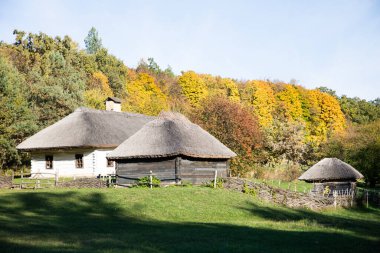 Ukrayna 'nın başkenti Kyiv' deki Pirogiv Ulusal Müzesi 'nin güzel manzarası