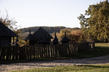 Ukrayna 'nın başkenti Kyiv' deki Pirogiv Ulusal Müzesi 'nin güzel manzarası