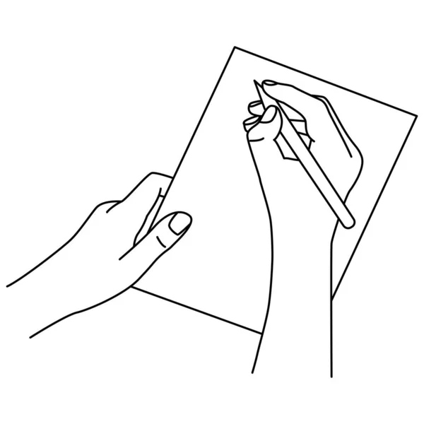 Handzeichnung Einer Skizze Eines Bleistifts Vektorillustration — Stockvektor