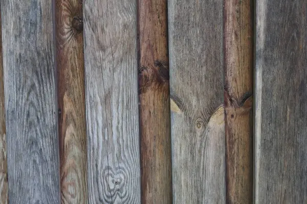 stock image Background of knocked down wooden boards in a row, raw wood