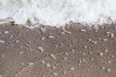 Wave Foam and Wet Sand on the Beach clipart