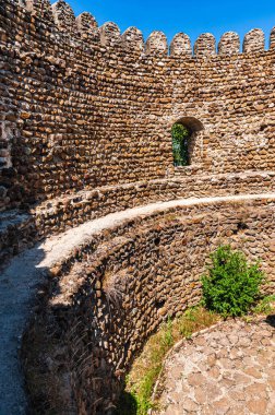 Georgia mı? Sighnaghi. Kale duvarı. Boşluğu kopyala.