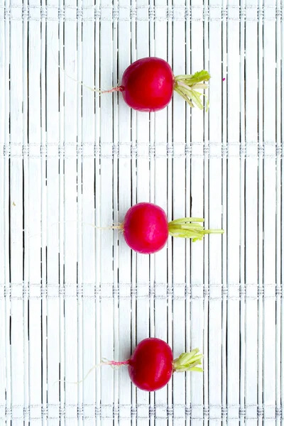 Small garden radishes isolated on white background cutout