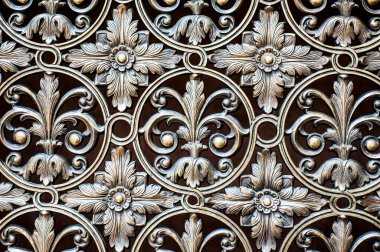 pirinç güvenlik pencere süsleme için yumuşak odak azalan