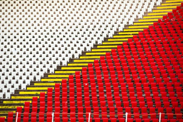 Prázdné Židle Fotbalovém Stadionu — Stock fotografie