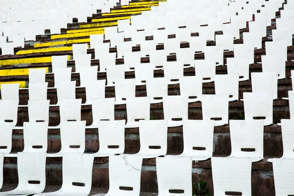 White Chairs Stadium Stand — Stock Photo, Image